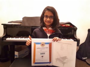Student celebrating a reaching a milestone